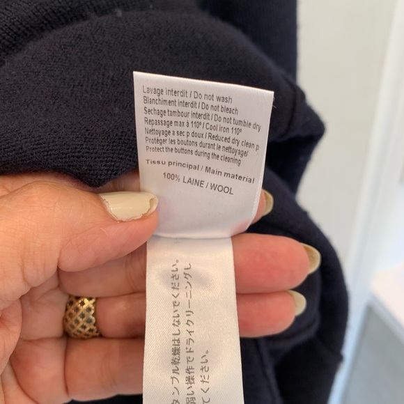 See by Chloe navy wool long sleeve dress. Size small - Picture 5 of 6